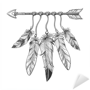 Arrow With Feathers (400x400), Png Download