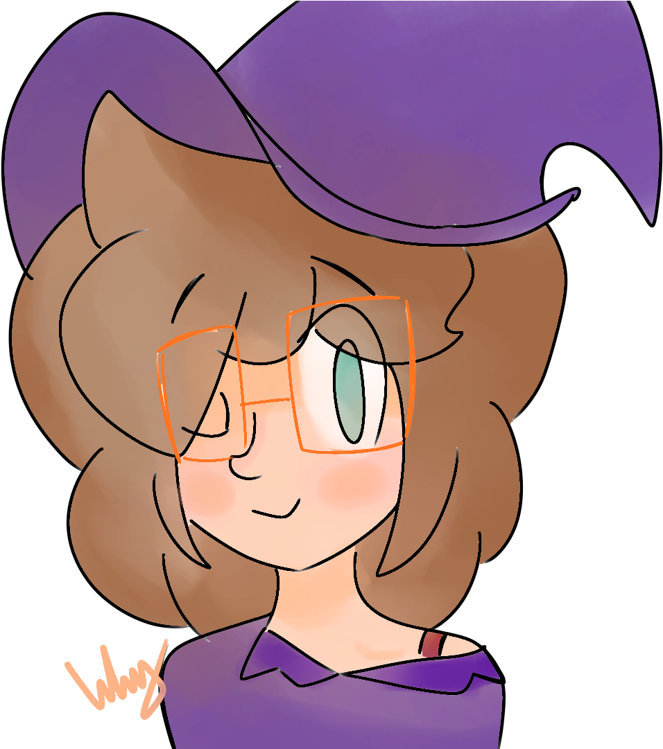 Basically A Redo Of My Pfp Except With Watercolor Used - Cartoon (1080x1080), Png Download