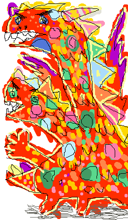 Graffiti-dragon - Creative Arts (264x456), Png Download