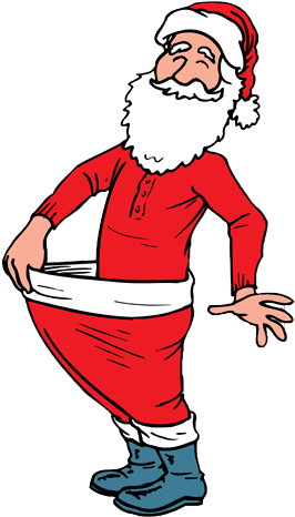 Top 5 Tips For Keeping The Weight Off Over The Christmas - Skinny Santa Clipart (284x500), Png Download