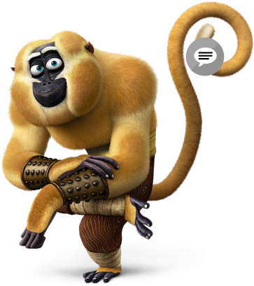 Kung Fu Panda Monkey Png - Macaco Kung Fu Panda (400x560), Png Download