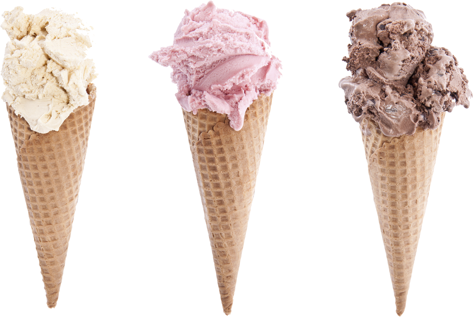 Waffle Cone Png Download Image - Ice Cream 1 Scoop (2004x1323), Png Download