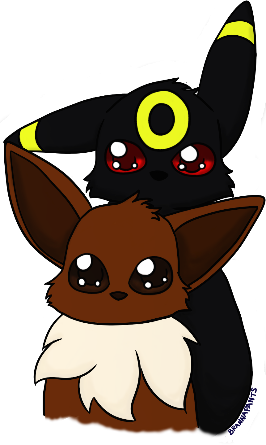 Umbreon And Eevee (860x1600), Png Download