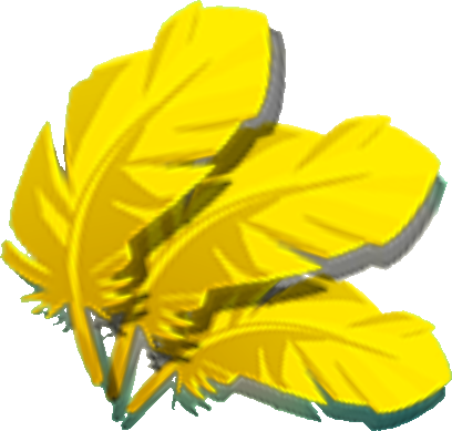 Png Free Stock Feathers Clipart Yellow Feather - Angry Birds Chuck's Feather (408x389), Png Download