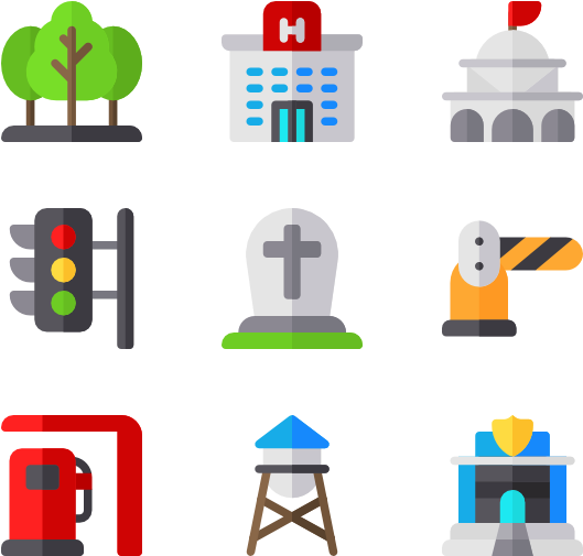 Urban Elements & Buildings - Building (600x564), Png Download