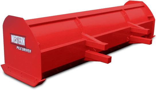 Western® Pile Driver™ Pusher Plow - Loader (640x360), Png Download