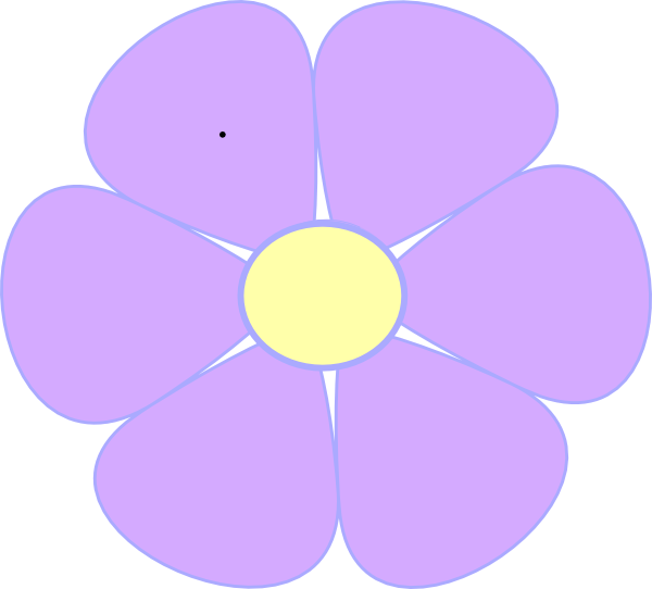 Purple Flower Clipart Bunga - Flower Clipart Transparent Background (600x542), Png Download
