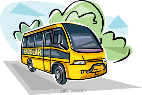 Brazilian School Bus Royalty Free Vector Clip Art Illustration - Transportes Escolares (480x323), Png Download