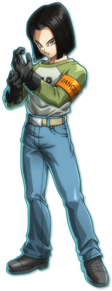 Dbfz Android 17 Portrait - Dragon Ball Fighterz Android 17 (395x1009), Png Download