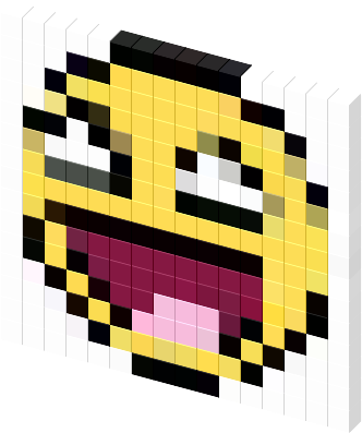 View Favicon On T-shirt - Smiley Emoji Pixel Art (340x431), Png Download