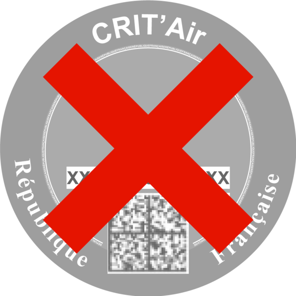 No Crit'air Vignette Class 0 France - Crit'air (600x600), Png Download