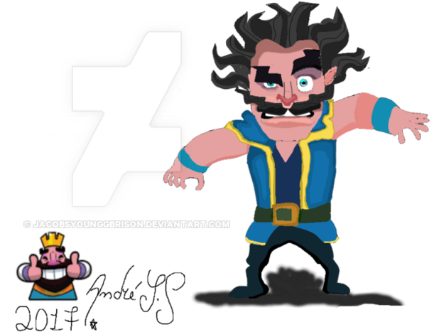Clash Royale Electro Wizard By Jacobsyounggbrison On - Drawing (1007x793), Png Download