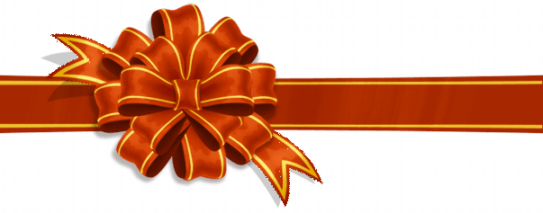 Gold Red Ribbon Png - Gift Pack Ribbon Png (603x237), Png Download