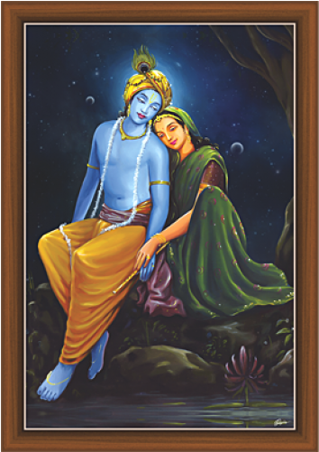 Radha Krishna Paintings - Krishna (500x500), Png Download