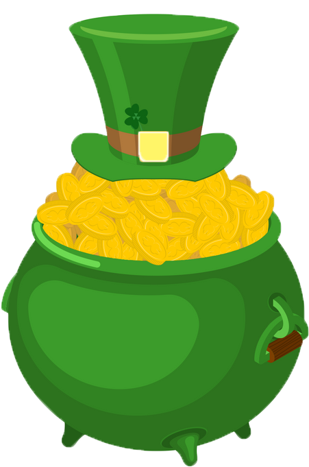 Pot Of Gold Png - Pot Of Gold Luck Of The Irish (800x800), Png Download