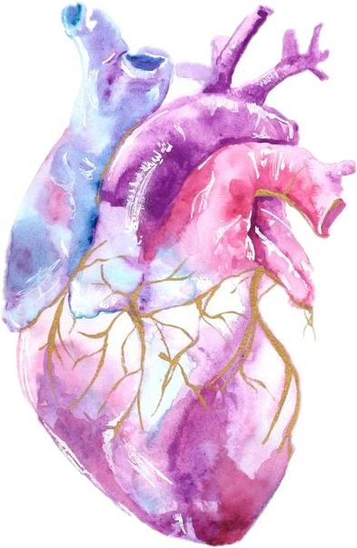Heart Art Aesthetic (393x603), Png Download