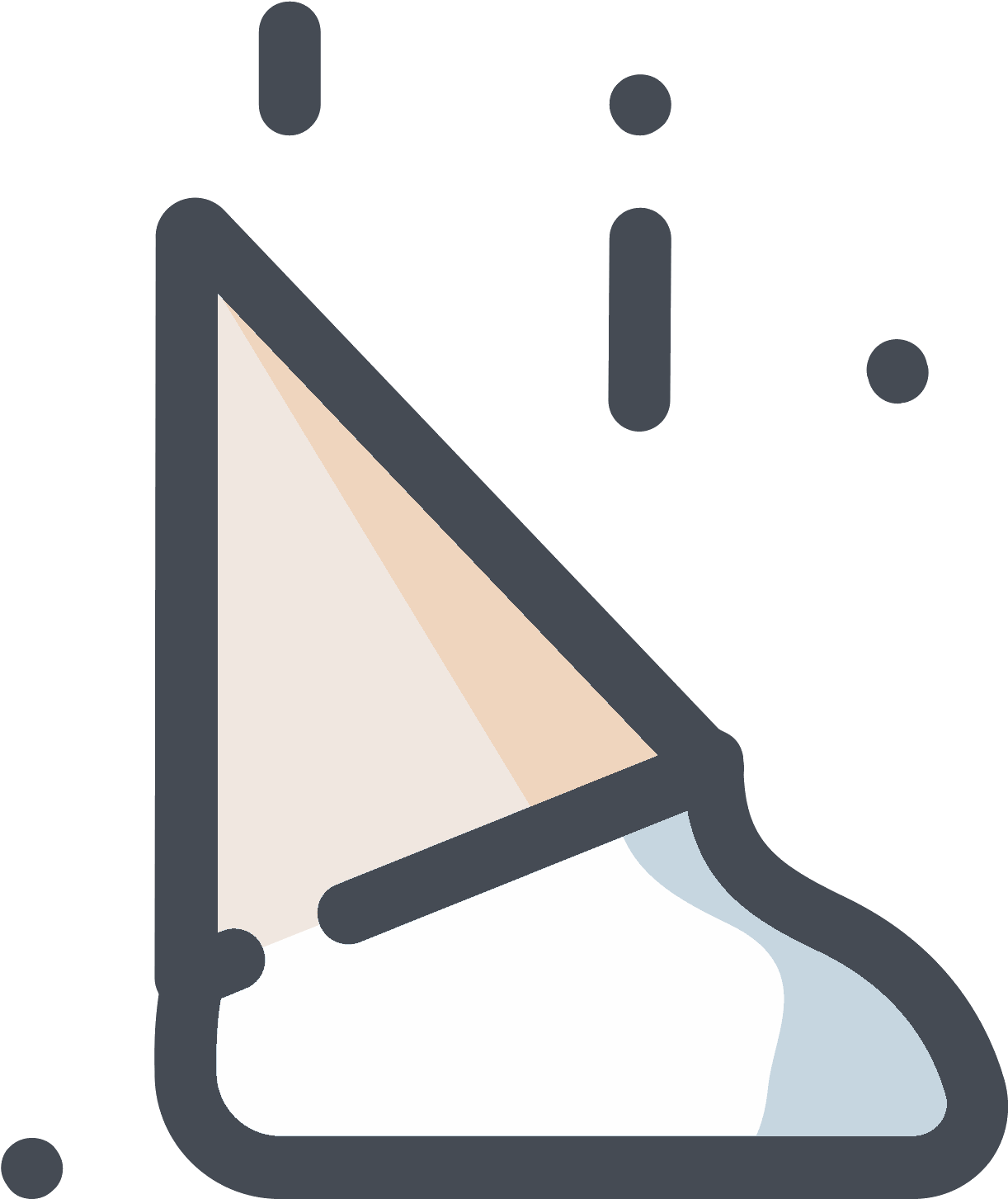 Fallen Ice Cream Cone Icon - Ice Cream Cone (1600x1600), Png Download