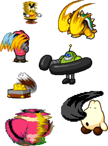 Examples Of Smear Frames In The Sprites Of Mario - Bowser Sprites Bowser Inside Story (500x620), Png Download
