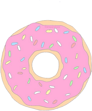 Donut, Overlay, And Pink Image - Doughnut (433x419), Png Download