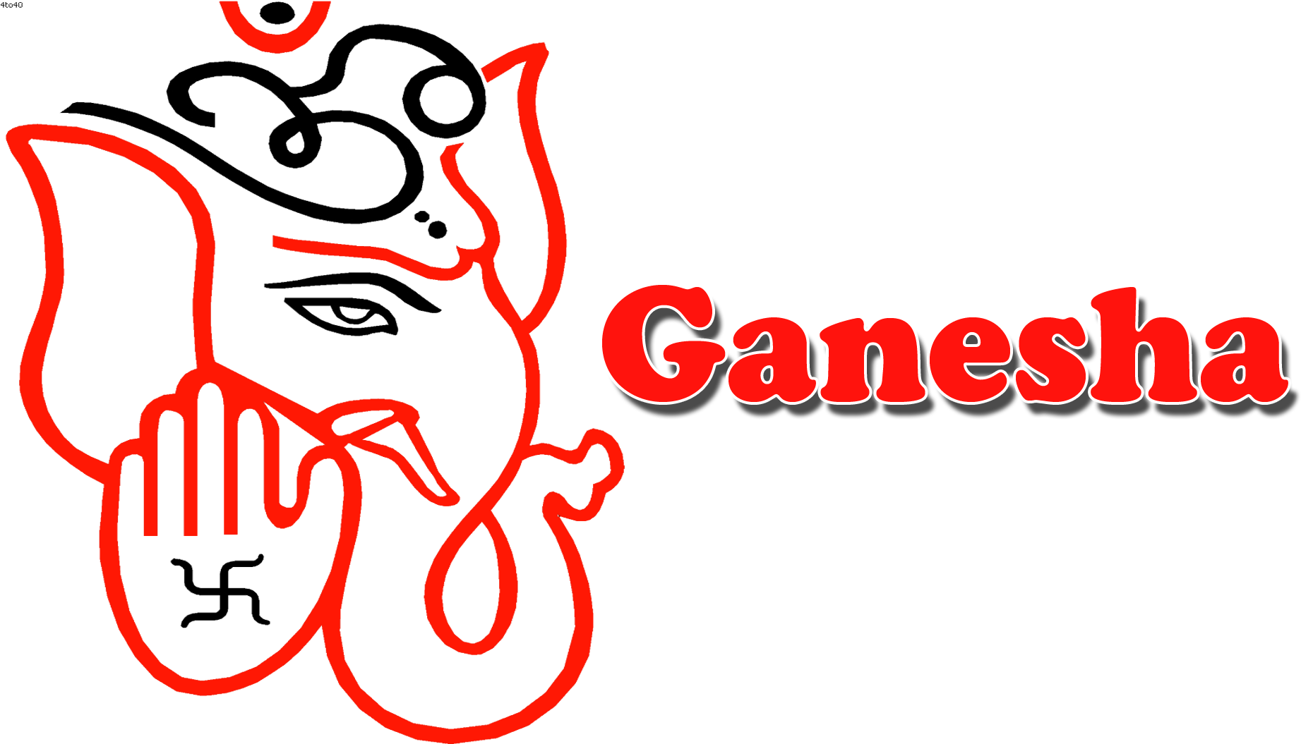 Ganpati Bappa Png Download - Draw Easy Lord Ganesha (1920x1200), Png Download