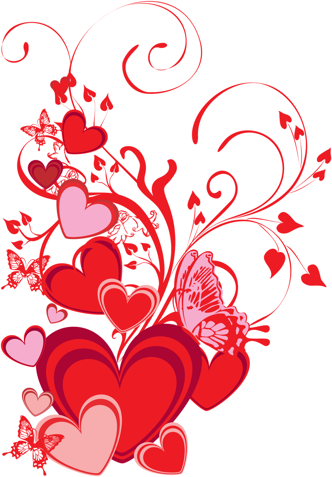 Imágenes De Corazones - Bordes De Amor Png (487x699), Png Download
