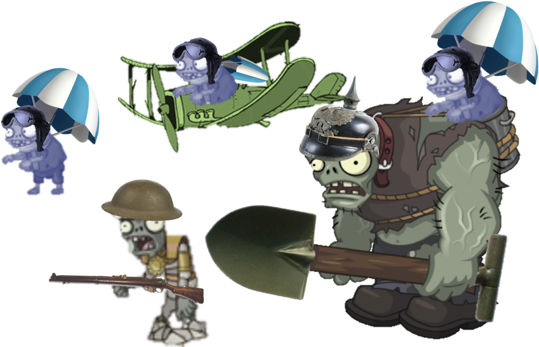 Plants Vs Zombies Clipart Walking - Plants Vs Zombies 2 World War (1190x939), Png Download