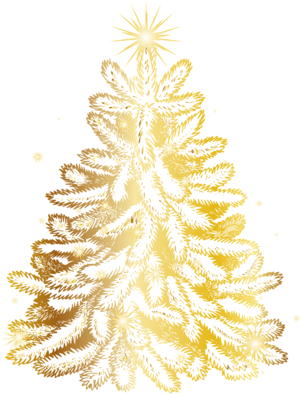 Arbol De Navidad Dorado Png (459x600), Png Download