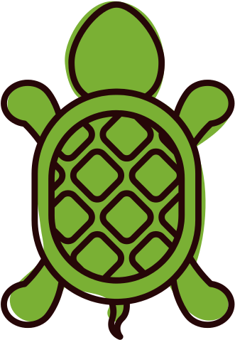 Silueta De Tortuga A Color (550x550), Png Download