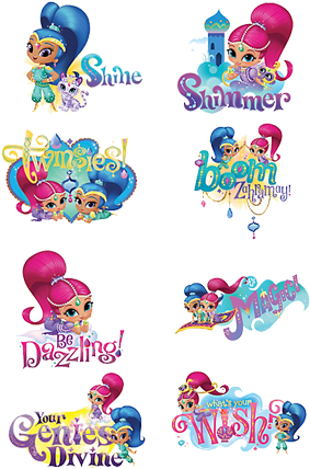 Shimmer And Shine Party Tattoos - Shimmer And Shine Tattoos Set Of 8 Tattoos (302x450), Png Download
