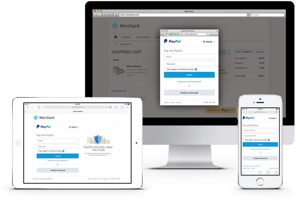 Paypal One Touch Payment (1100x755), Png Download