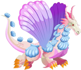 Seashell Dragon 3c - Dragon City Dragao Concha (346x365), Png Download