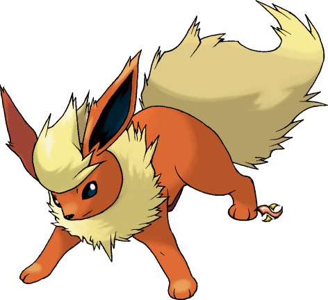 Eevee Evolutions Png Picture Transparent Library - Male Flareon (472x432), Png Download