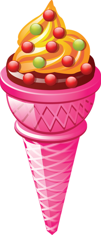 Ice Cream Cone - Clipart Glace (344x800), Png Download