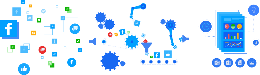 Automate Your Social Media Reporting - Social Media Report Png (897x260), Png Download
