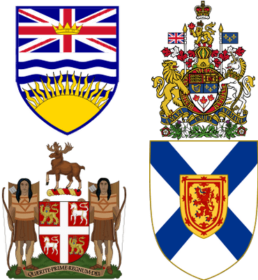 Coat Of Arms Provinces Canada - Canadian Coa Sticker (rectangle) (400x400), Png Download