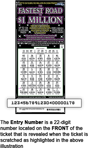This Ticket Image Shows Where The Entry Number Is Located - Number (344x546), Png Download