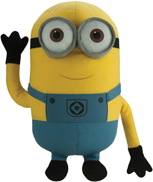 Despicable Me Large Minions Plush-hard And Soft Goggles - Minions (416x486), Png Download