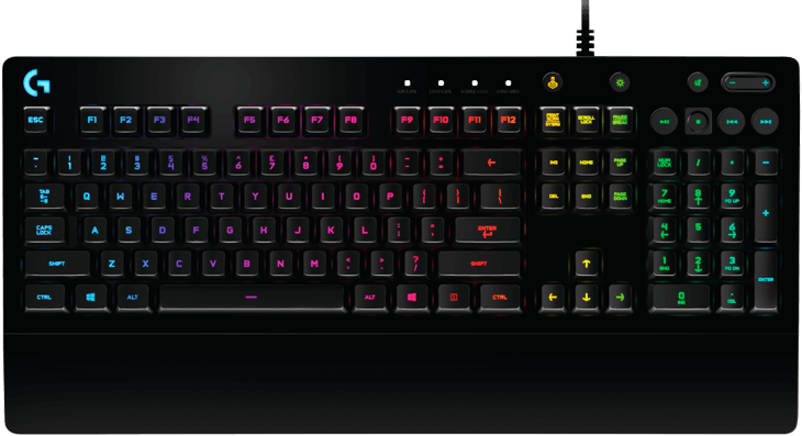 Logitech G213 Prodigy Gaming Keyboard (650x388), Png Download