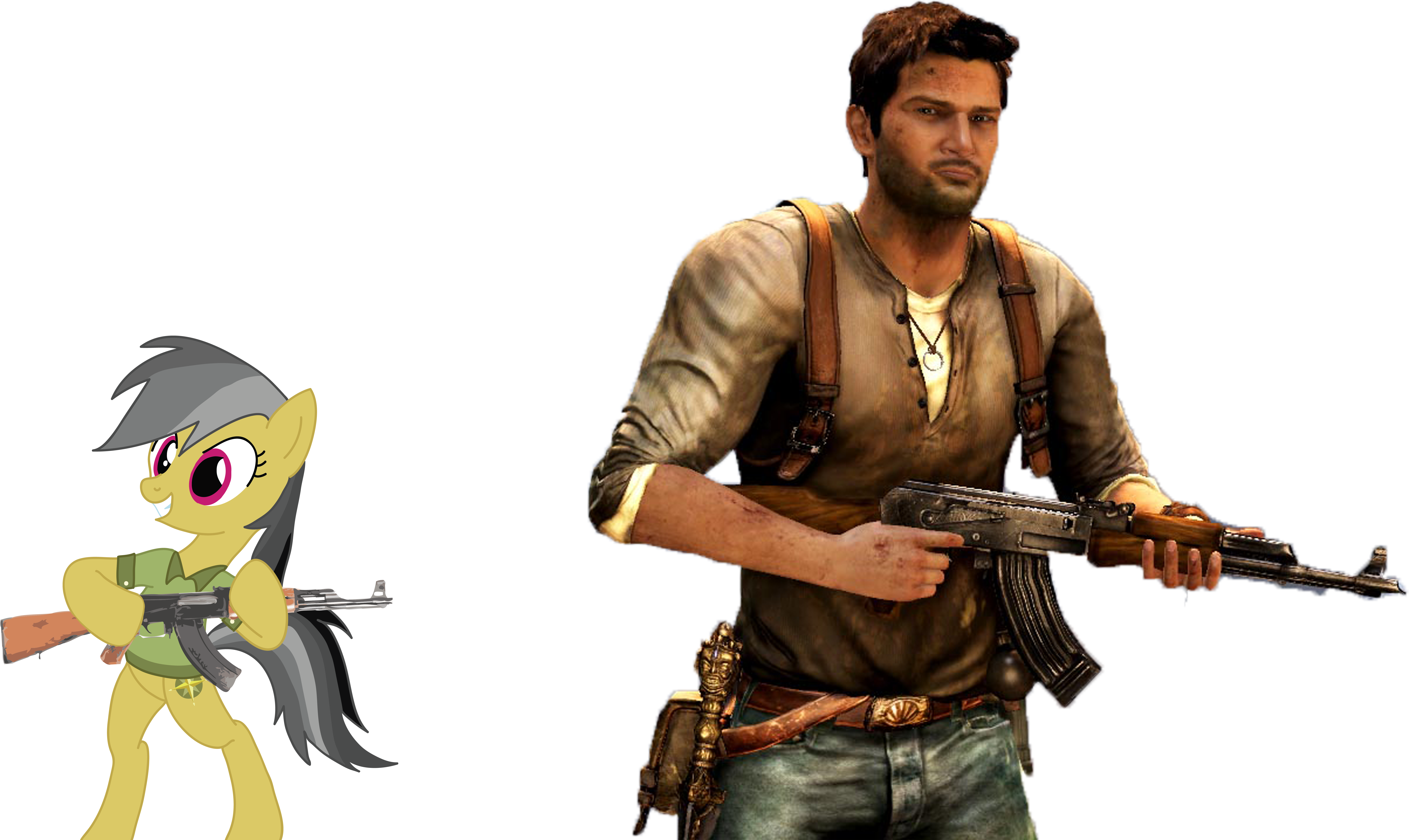 Absurd Res, Ak-47, Daring Do, Gun, Nathan Drake, Safe, (8100x8100), Png Download