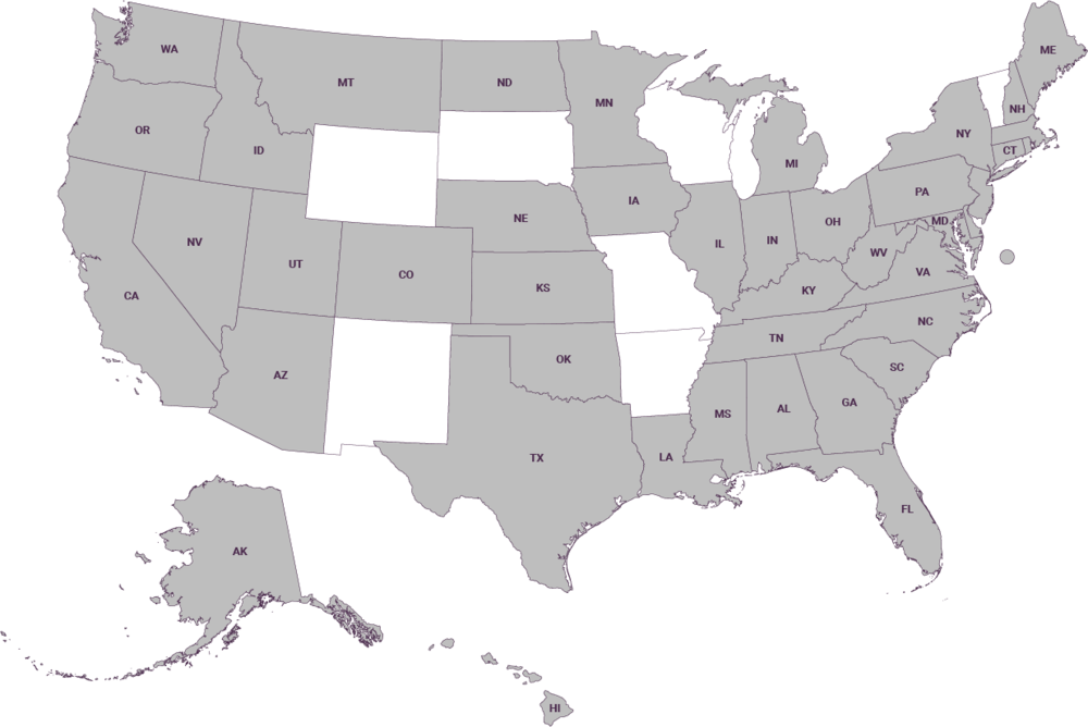 Us-map - States By Meat Production (1000x668), Png Download