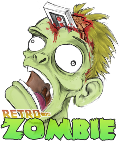 Retro Zombie (456x500), Png Download