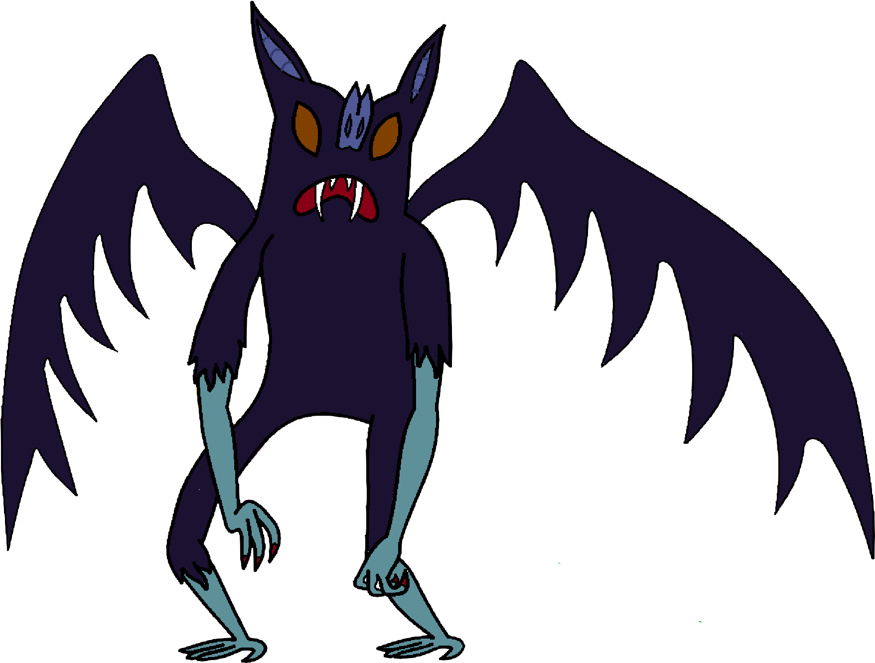 Image Summer As A Bat Png Adventure Time Fan Ficton - Adventure Time Marceline Bat (1887x1401), Png Download