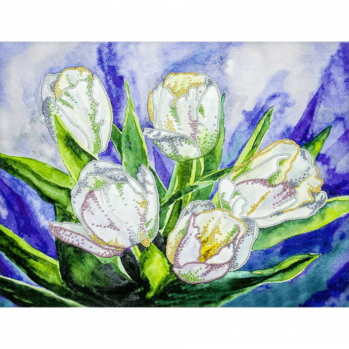 1 Набор Для Вышивки Бисером "букет Тюльпанов" - Bead Embroidery (700x700), Png Download