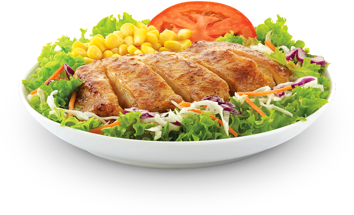 Grilled Chicken Salad - Singapore Food Png (720x720), Png Download
