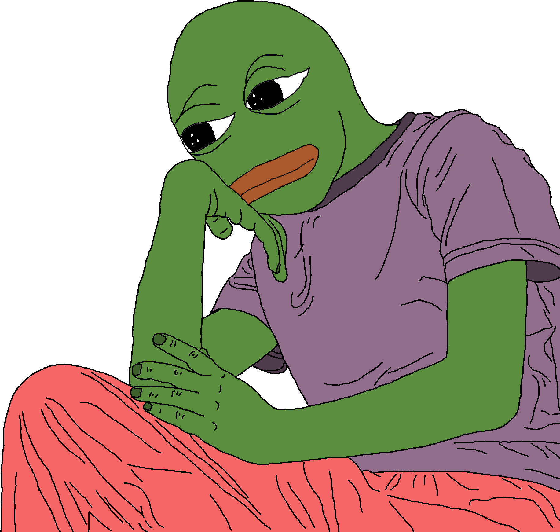 Pepe Fresh Off The Press - You Leave All Your Hoes For One (2000x2000), Png Download