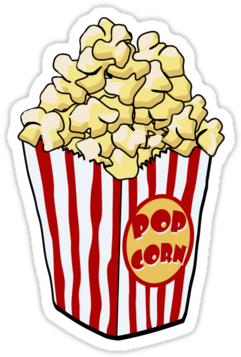 Drawn Popcorn Cute Cartoon - Cartoon Pictures Of Popcorn (375x360), Png Download
