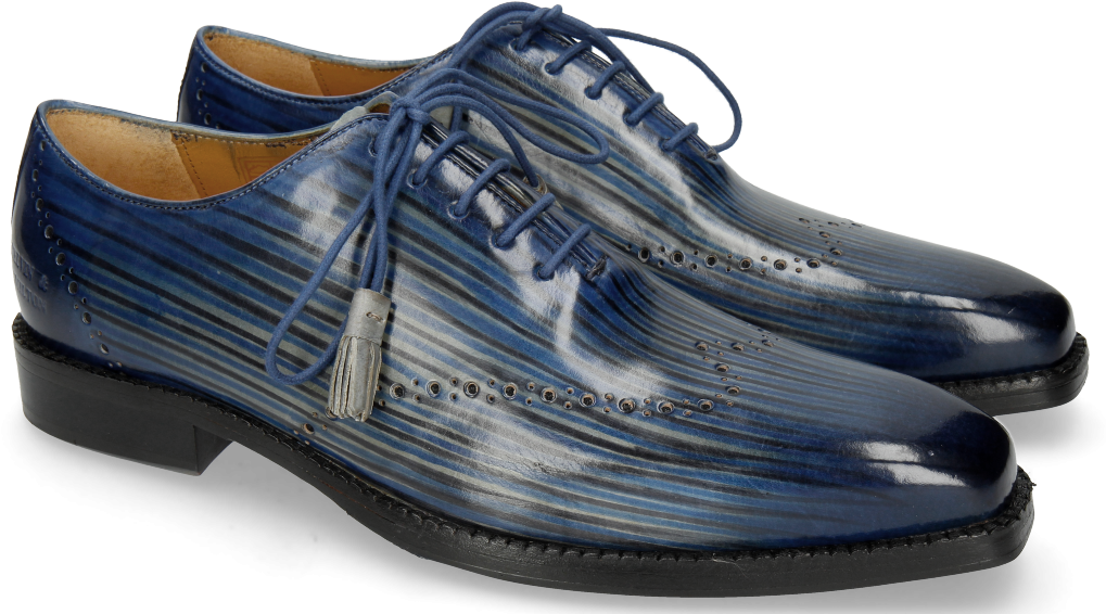 Oxford Shoes Nicolas 1 Clear Water Lines Electric Blue - Derby Shoe (1024x1024), Png Download