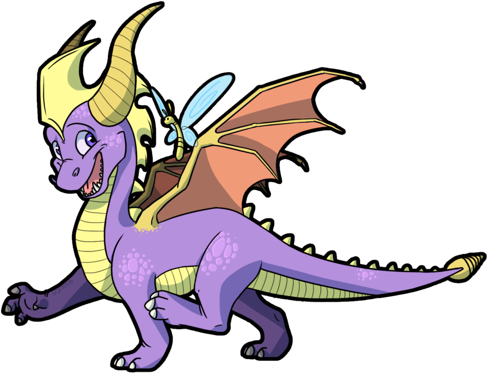 Classic Spyro By Squidub On Deviantart Jpg Library - Video Game (1024x765), Png Download