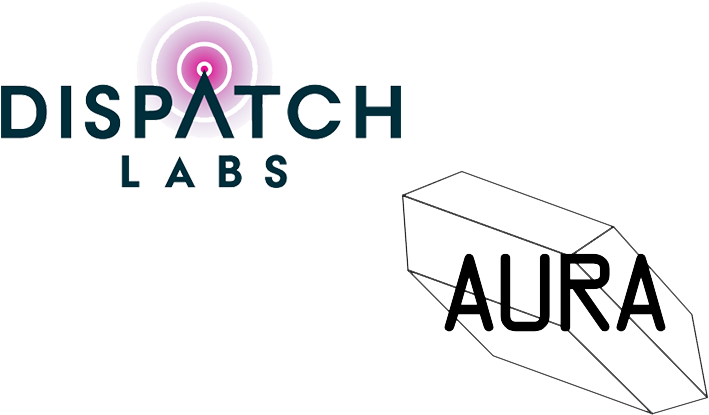 Dapp Developer Platform Dispatch Partners With Aura - Graphic Design (910x500), Png Download