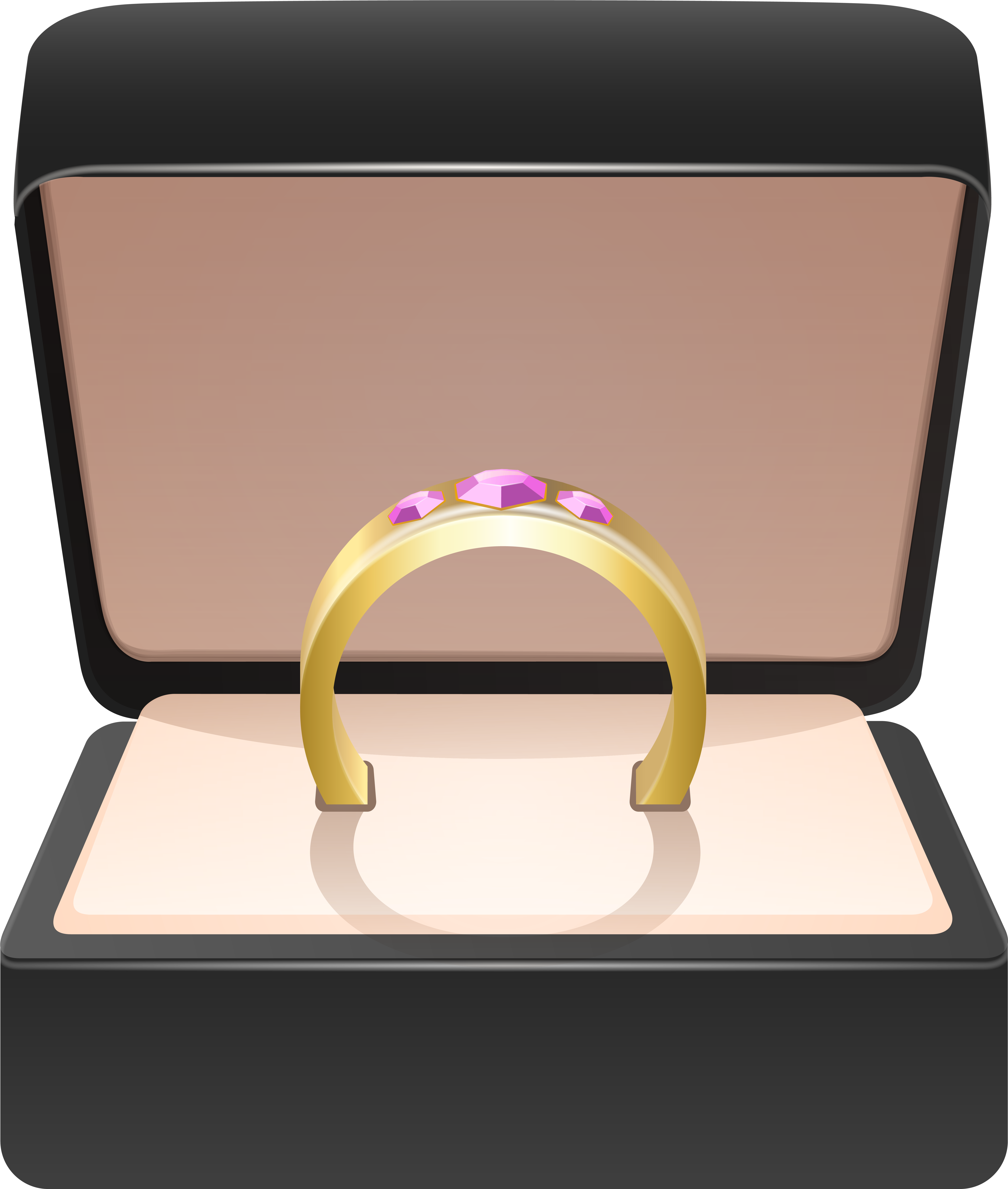Jewelry Clipart Wedding Ring Box - Ring In Box Png (5953x6989), Png Download